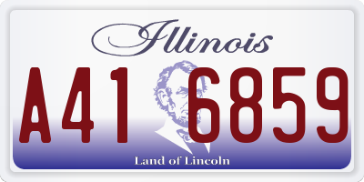 IL license plate A416859