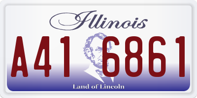 IL license plate A416861