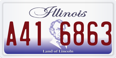 IL license plate A416863