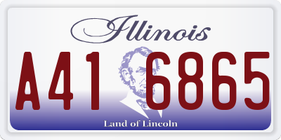 IL license plate A416865