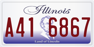 IL license plate A416867