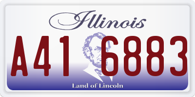 IL license plate A416883