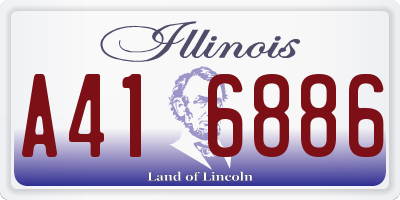 IL license plate A416886