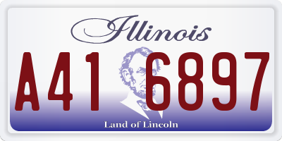 IL license plate A416897