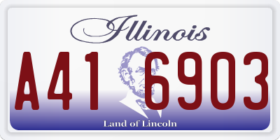 IL license plate A416903
