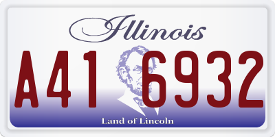 IL license plate A416932
