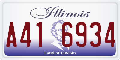 IL license plate A416934
