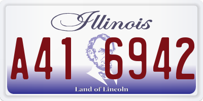 IL license plate A416942