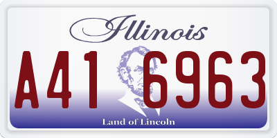 IL license plate A416963