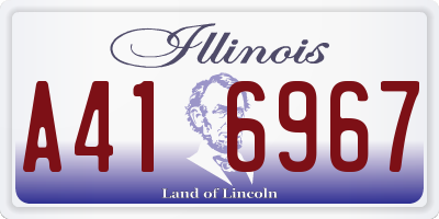 IL license plate A416967