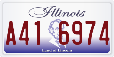 IL license plate A416974