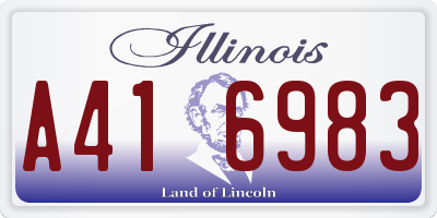 IL license plate A416983