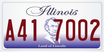 IL license plate A417002