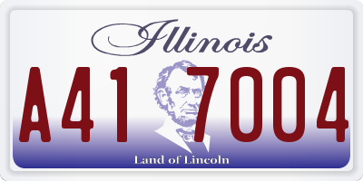 IL license plate A417004