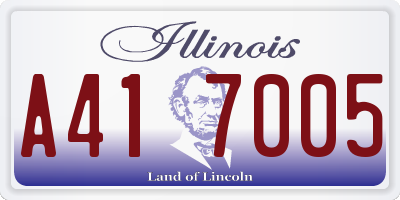 IL license plate A417005
