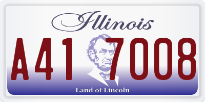 IL license plate A417008