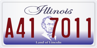 IL license plate A417011