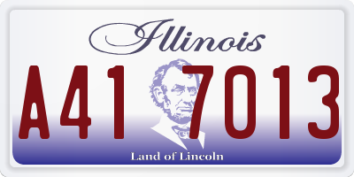 IL license plate A417013