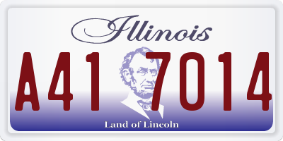 IL license plate A417014