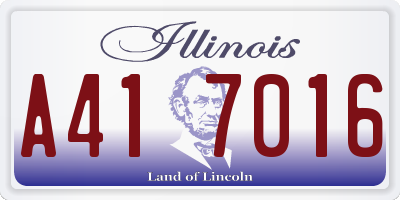 IL license plate A417016