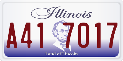 IL license plate A417017