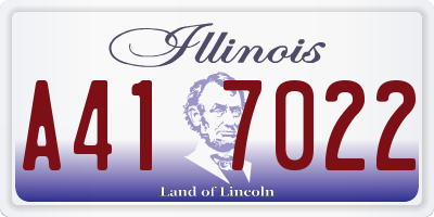 IL license plate A417022