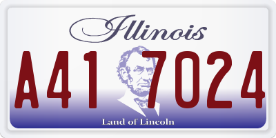 IL license plate A417024