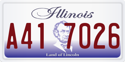 IL license plate A417026