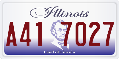 IL license plate A417027