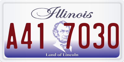 IL license plate A417030