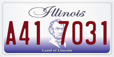 IL license plate A417031