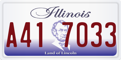 IL license plate A417033