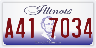 IL license plate A417034