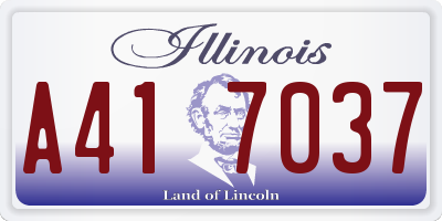 IL license plate A417037