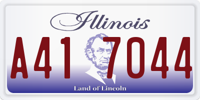 IL license plate A417044