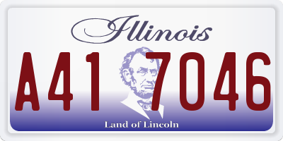 IL license plate A417046