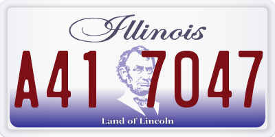 IL license plate A417047