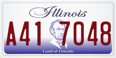 IL license plate A417048