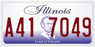 IL license plate A417049