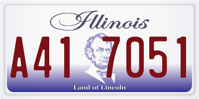 IL license plate A417051
