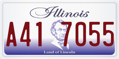 IL license plate A417055