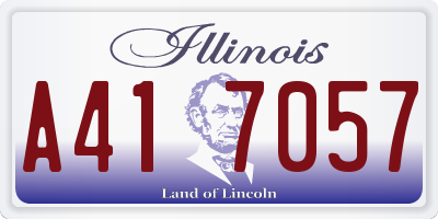 IL license plate A417057