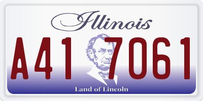 IL license plate A417061