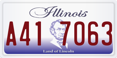 IL license plate A417063