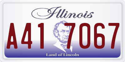 IL license plate A417067