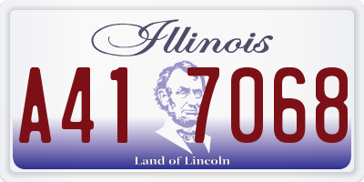 IL license plate A417068