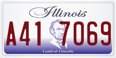 IL license plate A417069