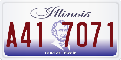 IL license plate A417071