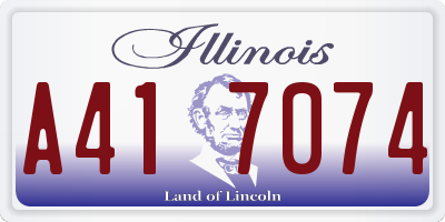 IL license plate A417074