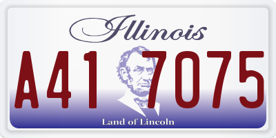 IL license plate A417075